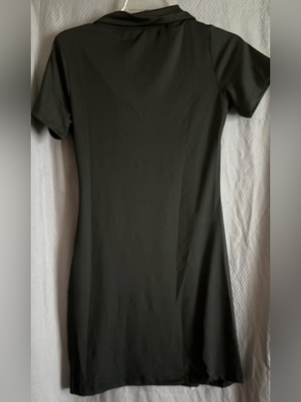 Women’s Black Swim Polo Dress with Front Zip - No Shorts - Picture 7 of 7